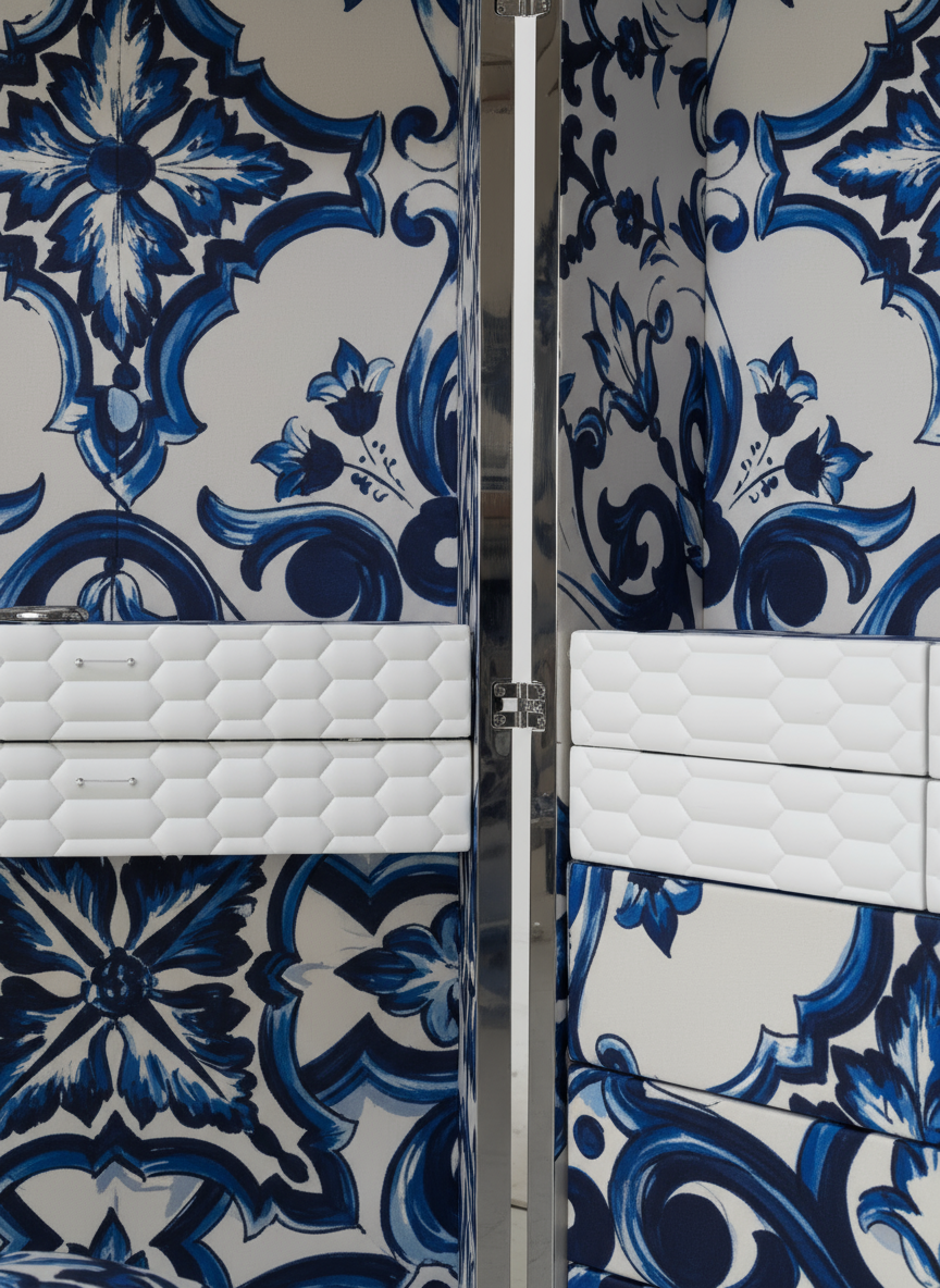 High-quality blue and white porcelain cabinet made in China