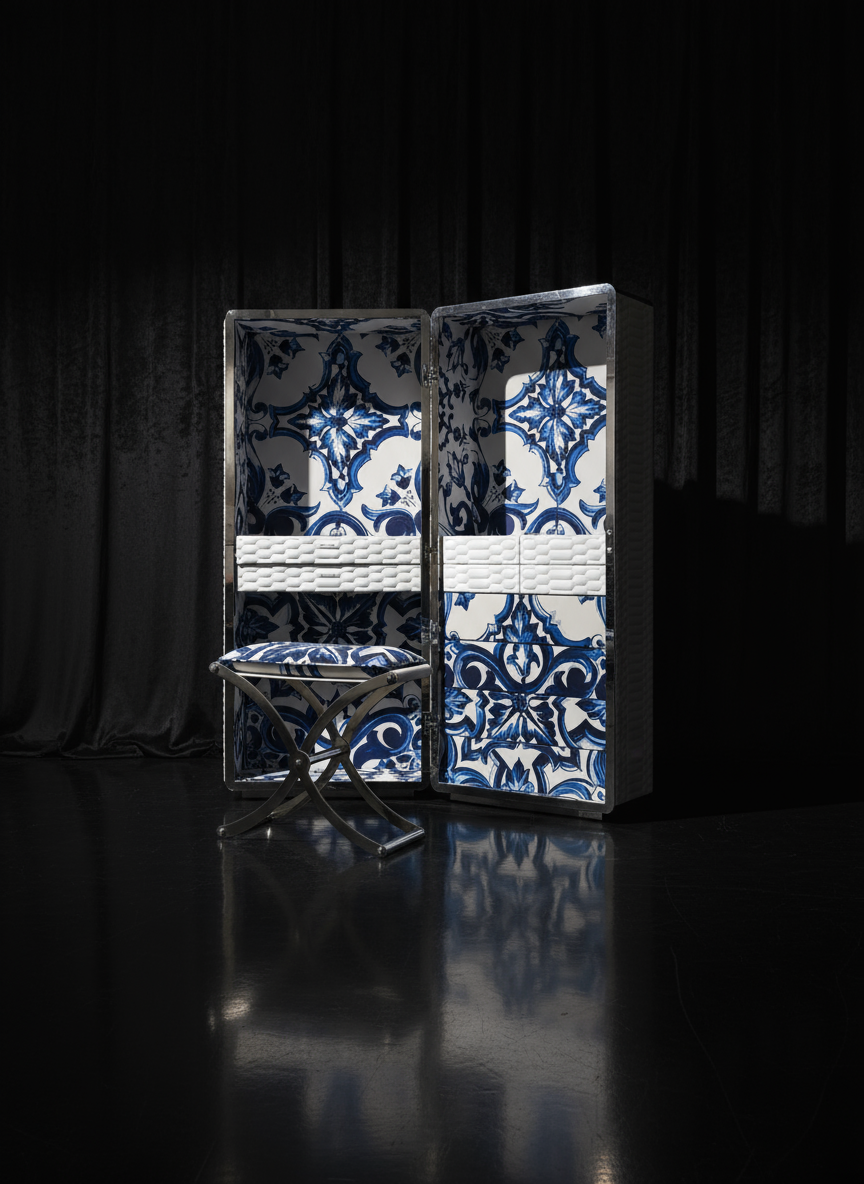 High-quality blue and white porcelain cabinet made in China