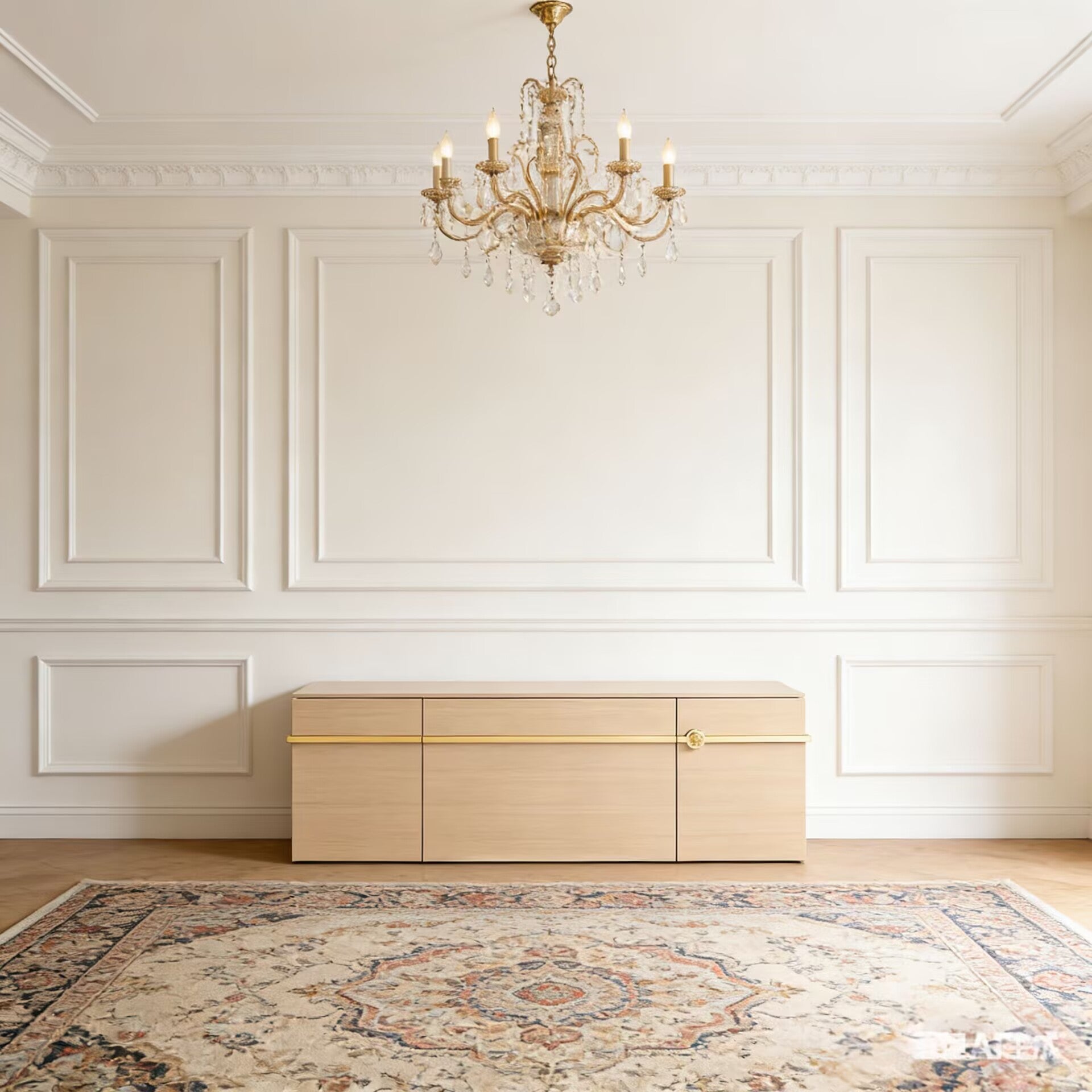 Iconic Buffet Italian Upscale Minimalism Solid Wood Custom Sideboard