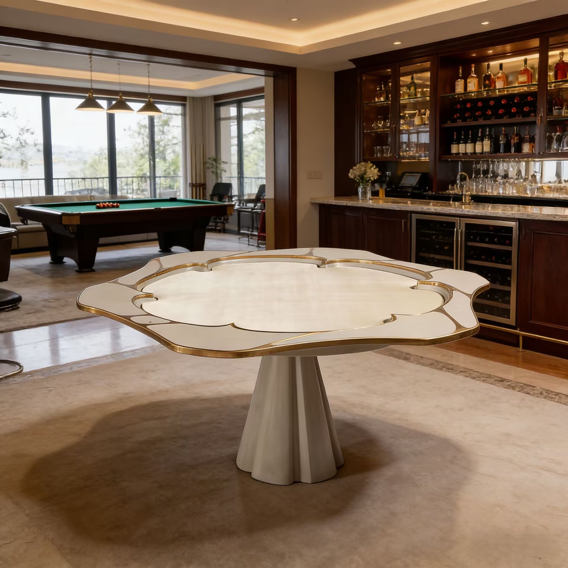 Imperial Exo Luxurious Artistic Customize Solid Wood Poker Table