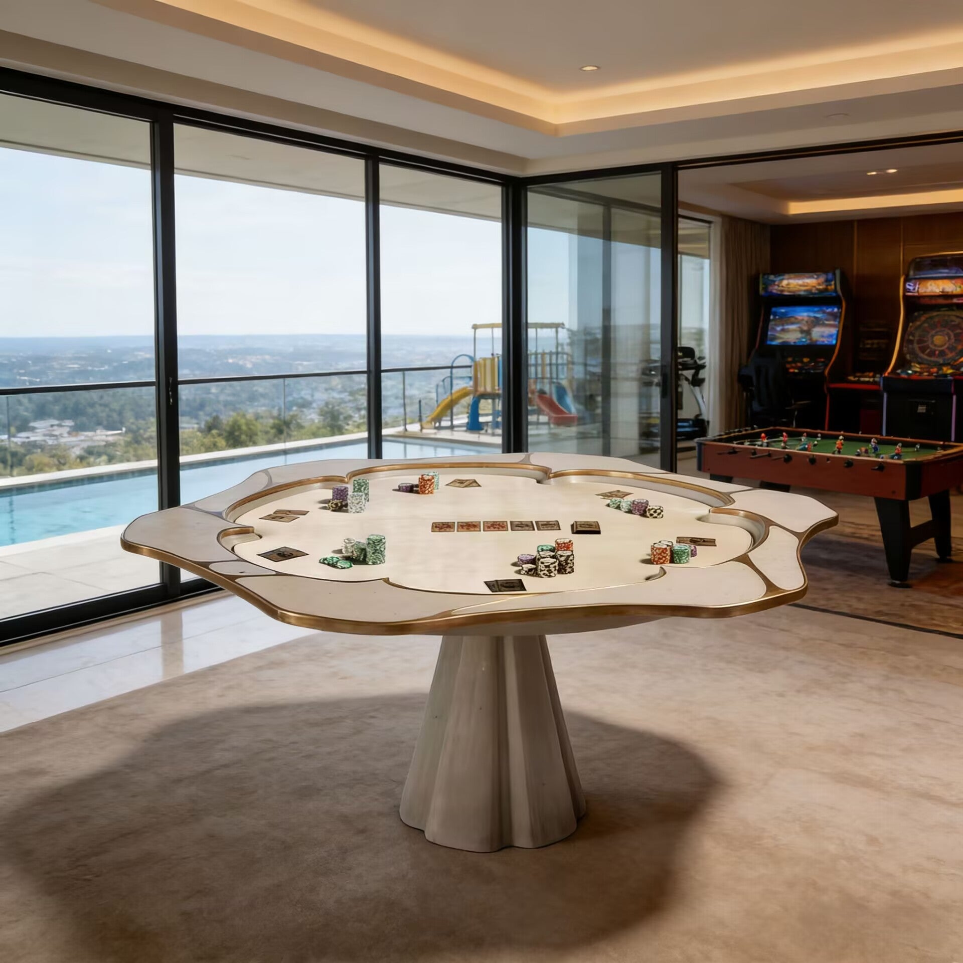Imperial Exo Luxurious Artistic Customize Solid Wood Poker Table