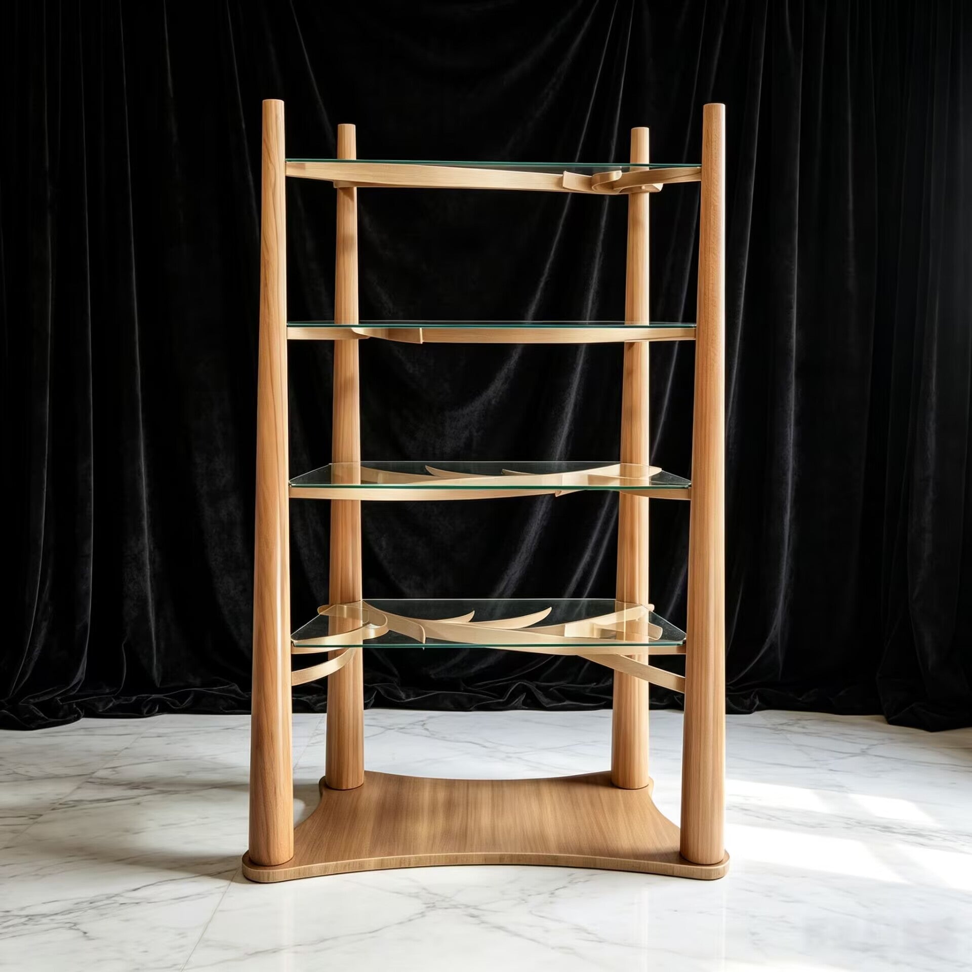 Into The Woods High-End Creativity Solid Wood Glass Storage Rack