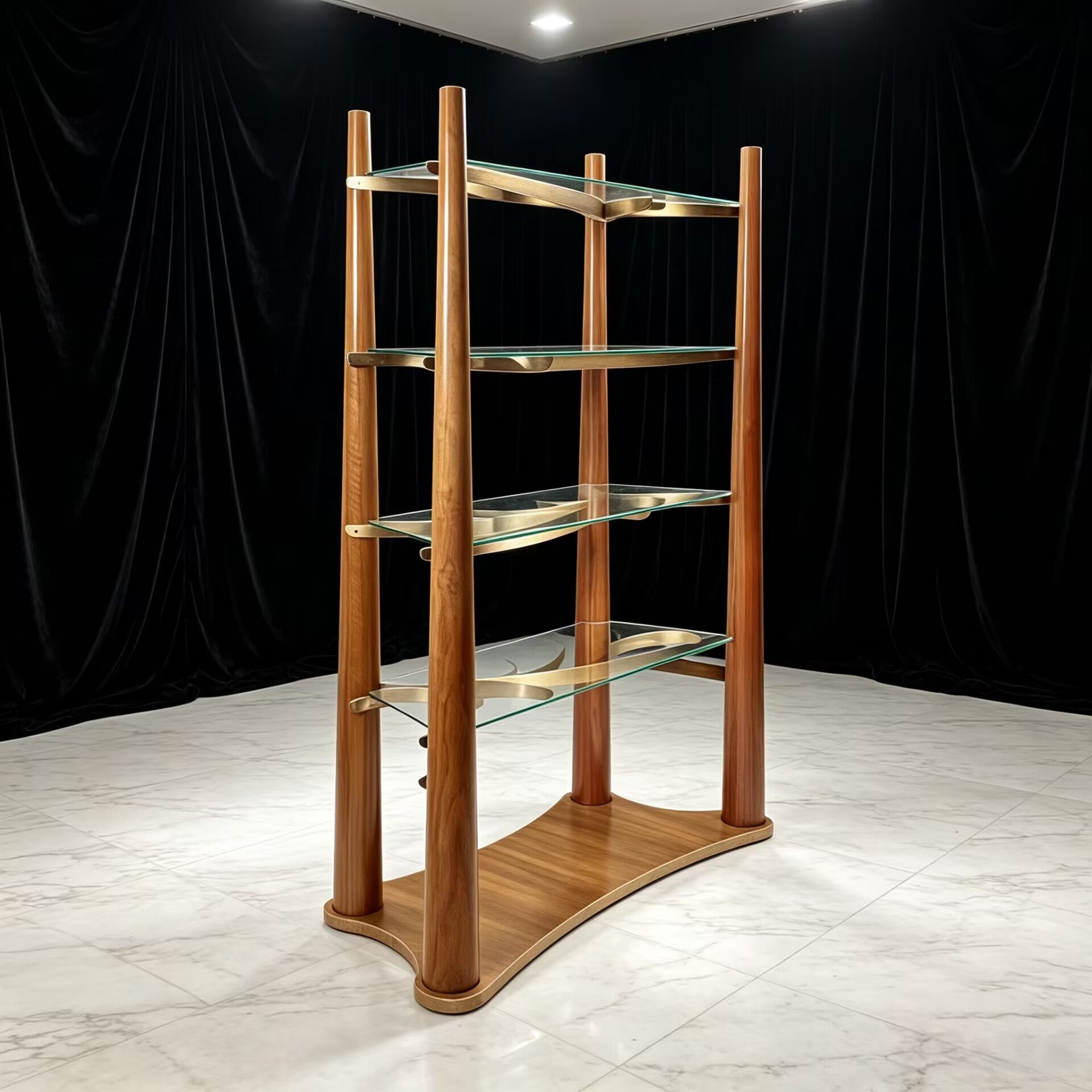 Into The Woods High-End Creativity Solid Wood Glass Storage Rack