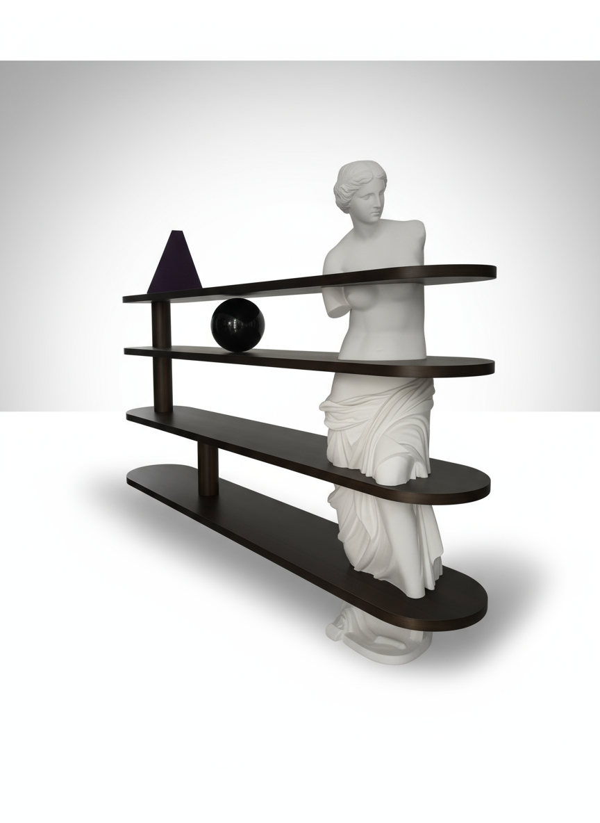 Italian design Baroque style bookshelf