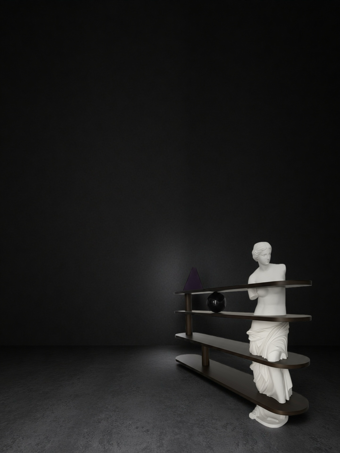 Italian design Baroque style bookshelf