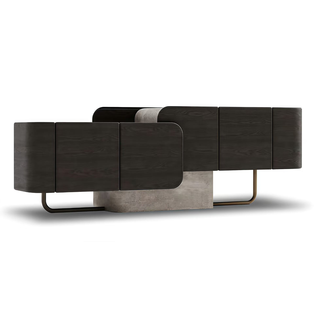 Itame Modern Minimalist Stone Creativity Solid Wood Sideboard
