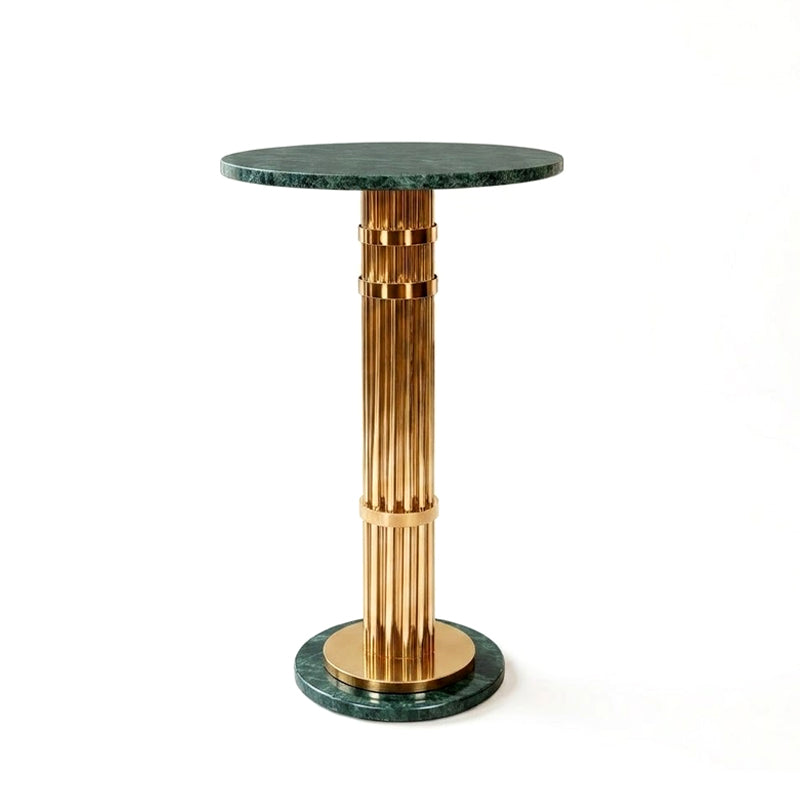 Janis High Quality Artistic Metal Upscale Marble Customize Bar Table