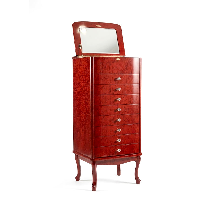 Villa Bedroom Art Solid Wood Floor-Standing Jewelry Cabinet