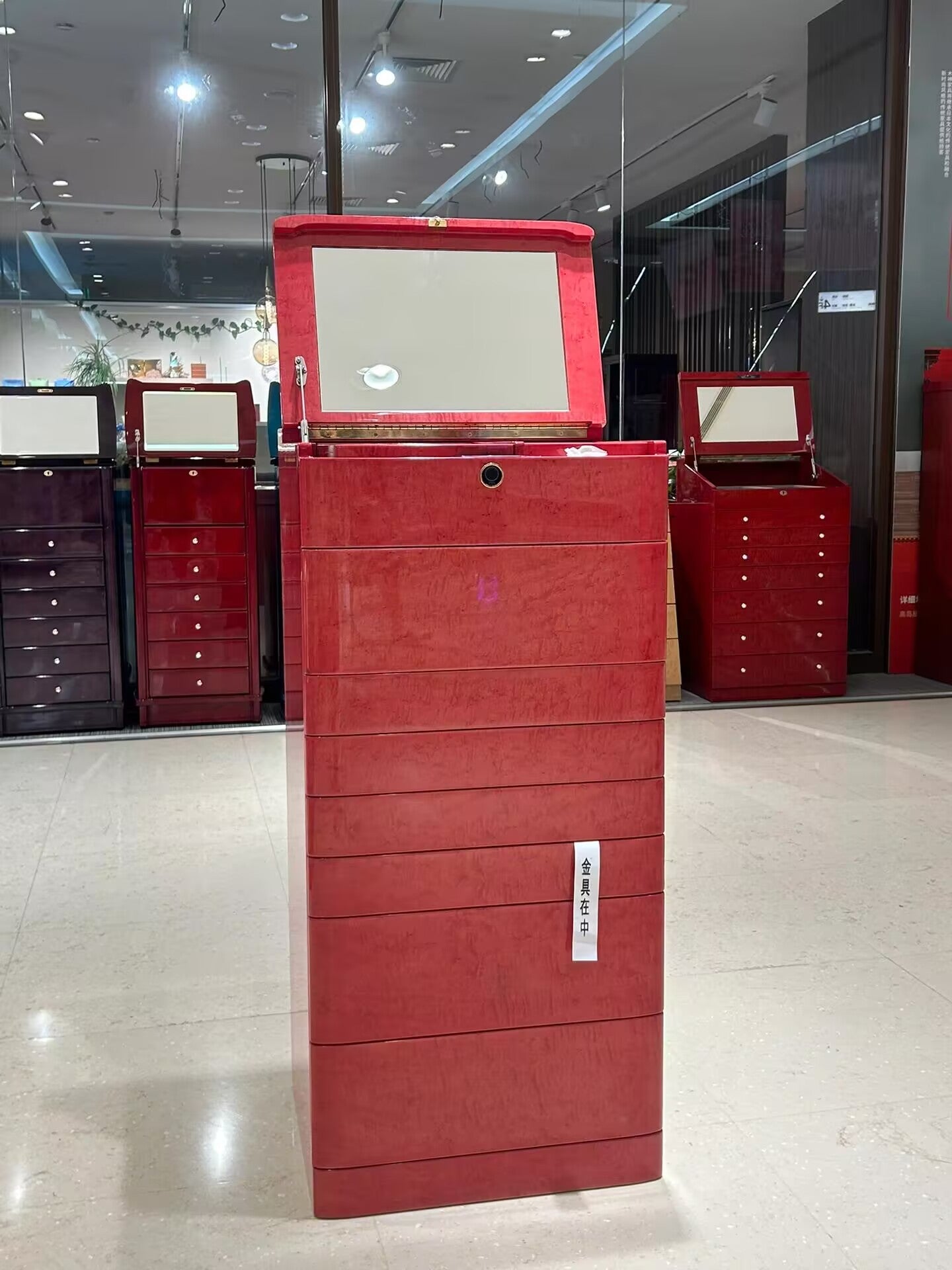 Designer Modern Creativity Bedroom Solid Wood Jewelry Cabinet
