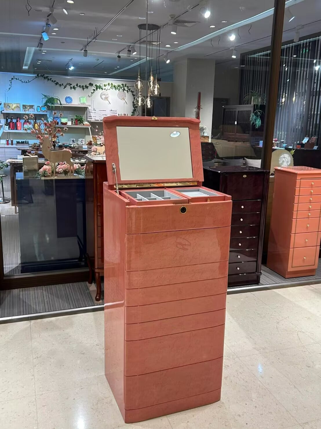 Designer Modern Creativity Bedroom Solid Wood Jewelry Cabinet