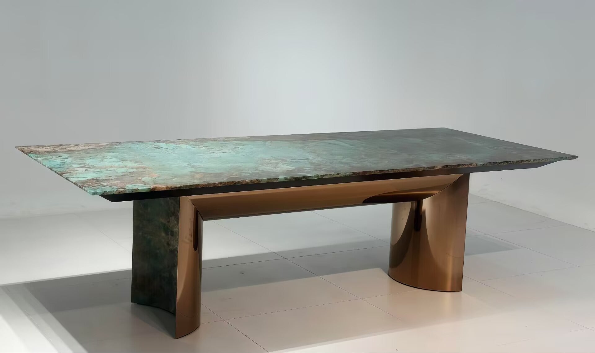 Kerwan Italian Designer Creative Marble High End Metal Dining Table