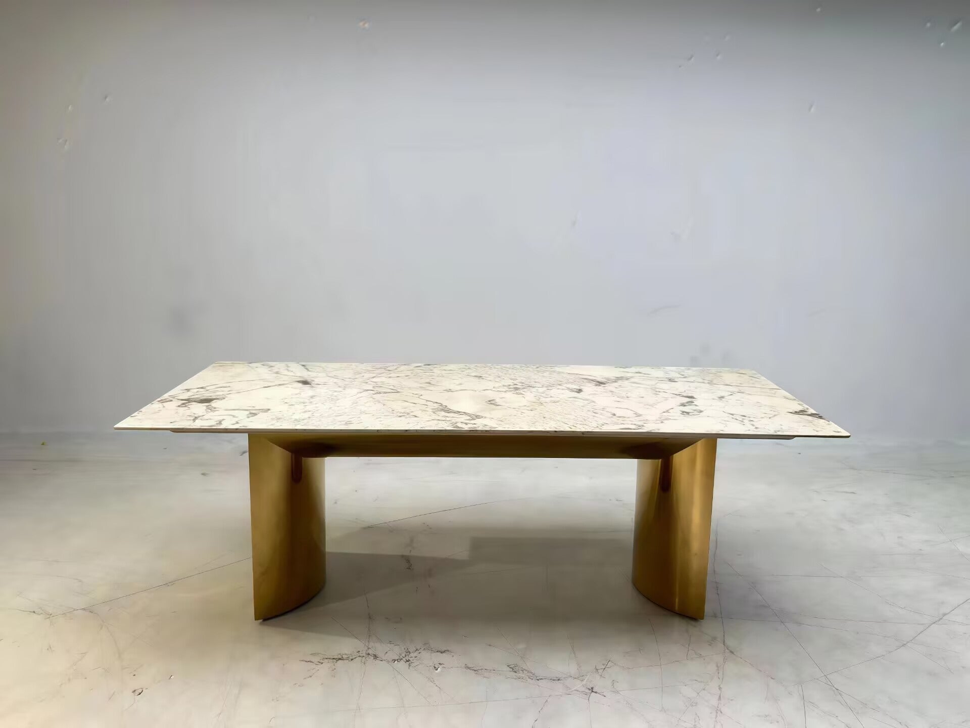 Kerwan Italian Designer Creative Marble High End Metal Dining Table
