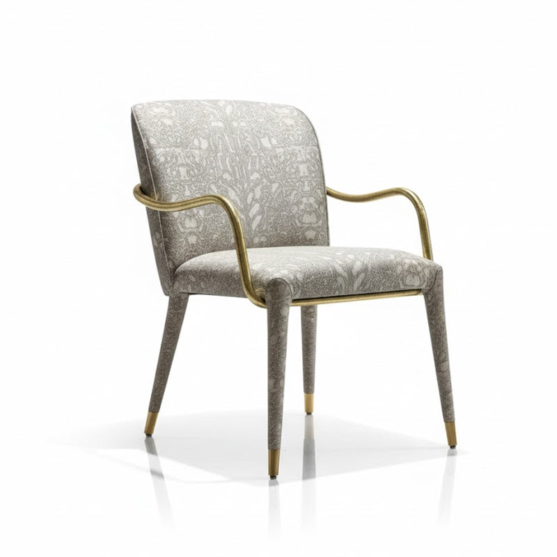 Kivu Luxury Metal Creativity Modern Minimalism Fabric Dining Chair
