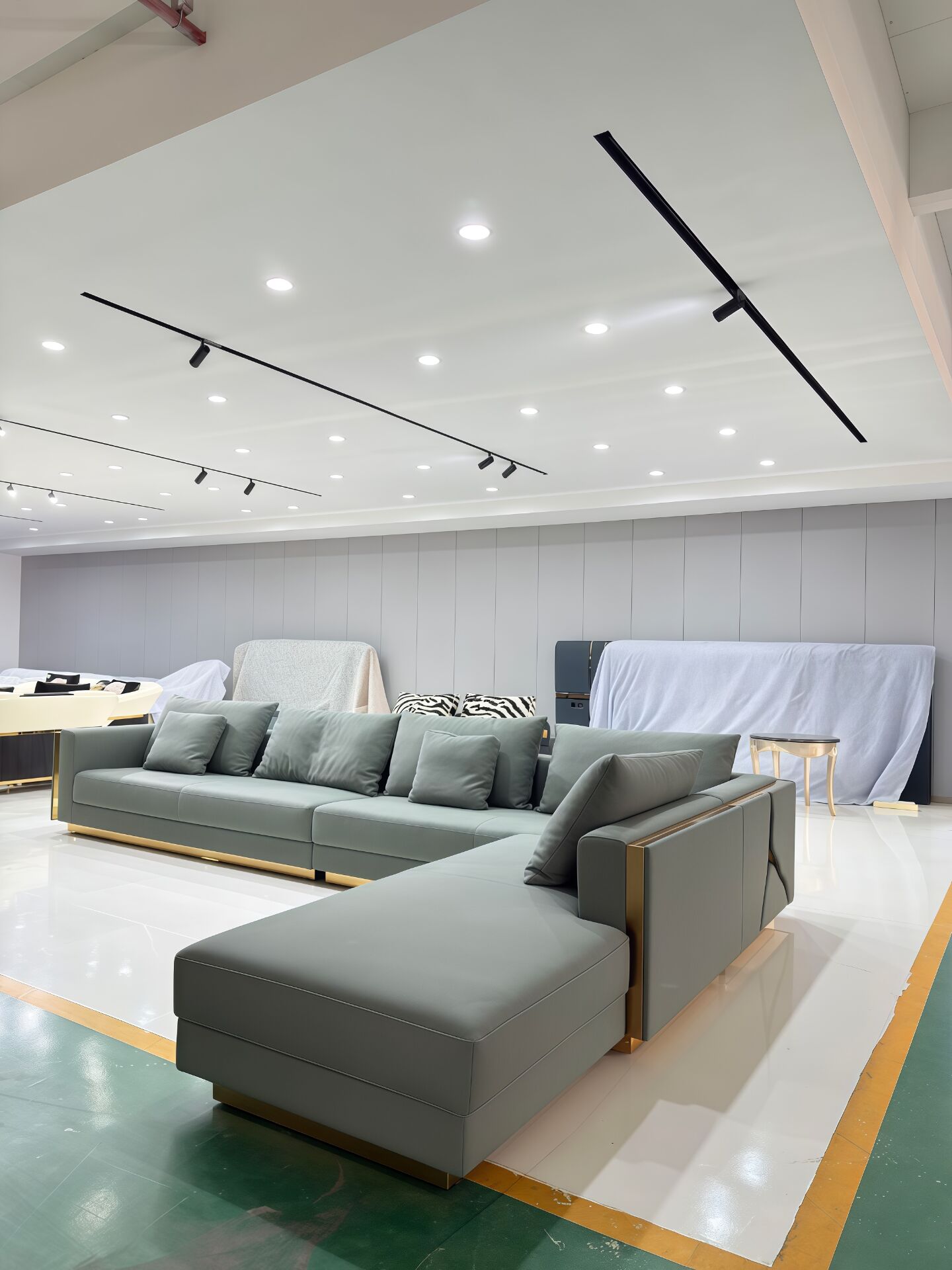 أريكة زاوية من القماش بتصميم عصري بسيط من LAPIAZ MODULAR