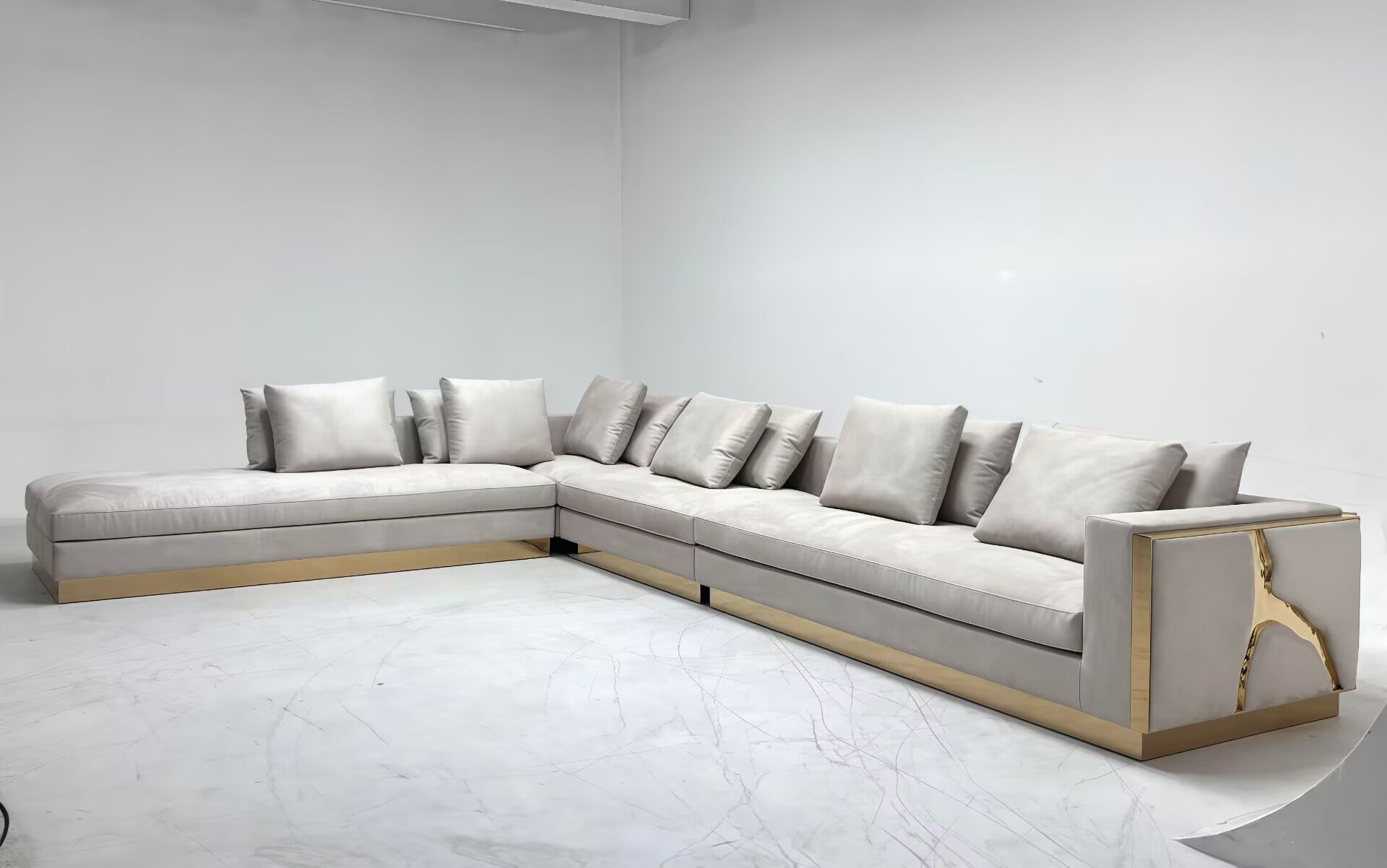 أريكة زاوية من القماش بتصميم عصري بسيط من LAPIAZ MODULAR