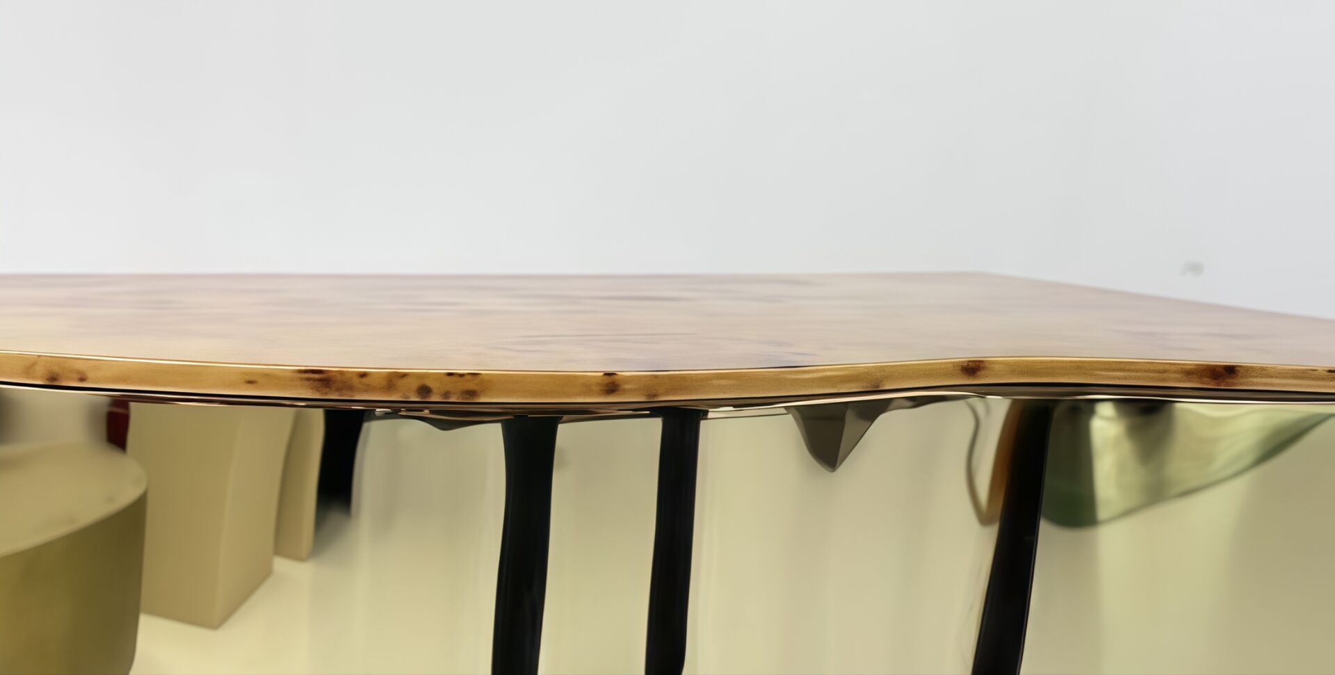 LAPIAZ High-end irregularly shaped stainless steel combination side table