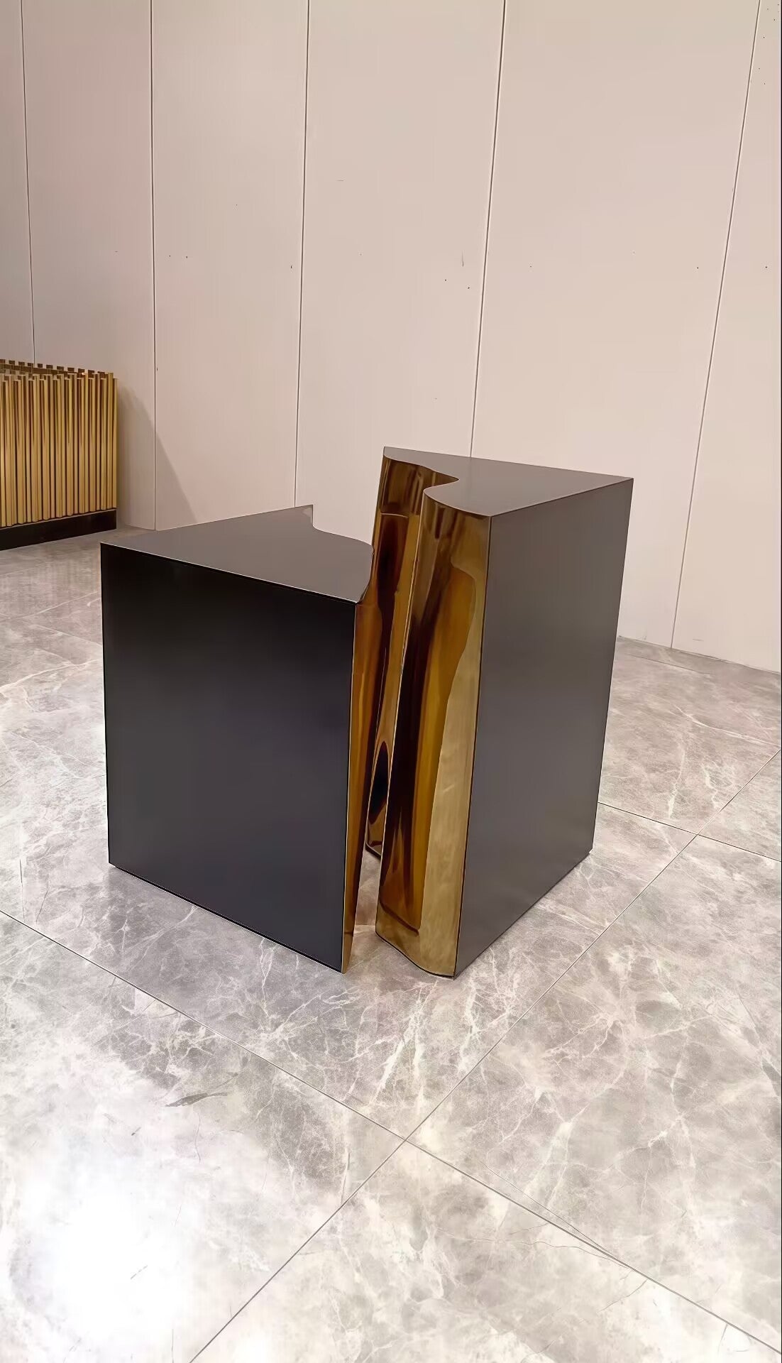 LAPIAZ High-end irregularly shaped stainless steel combination side table