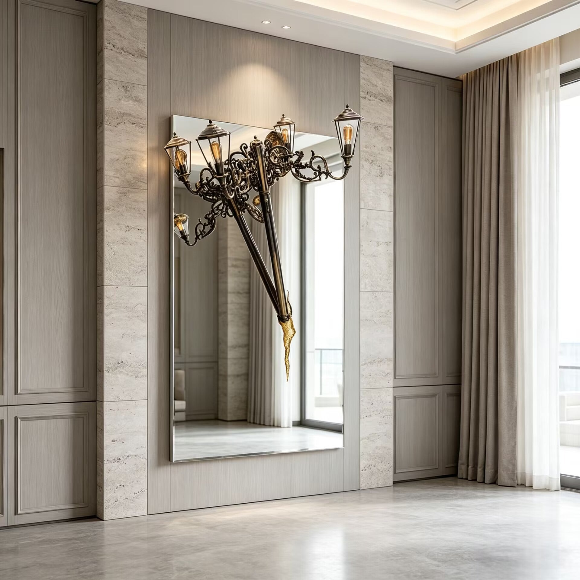 Lumiere Luxury High-End Creativity Rectangular Decorative Mirror
