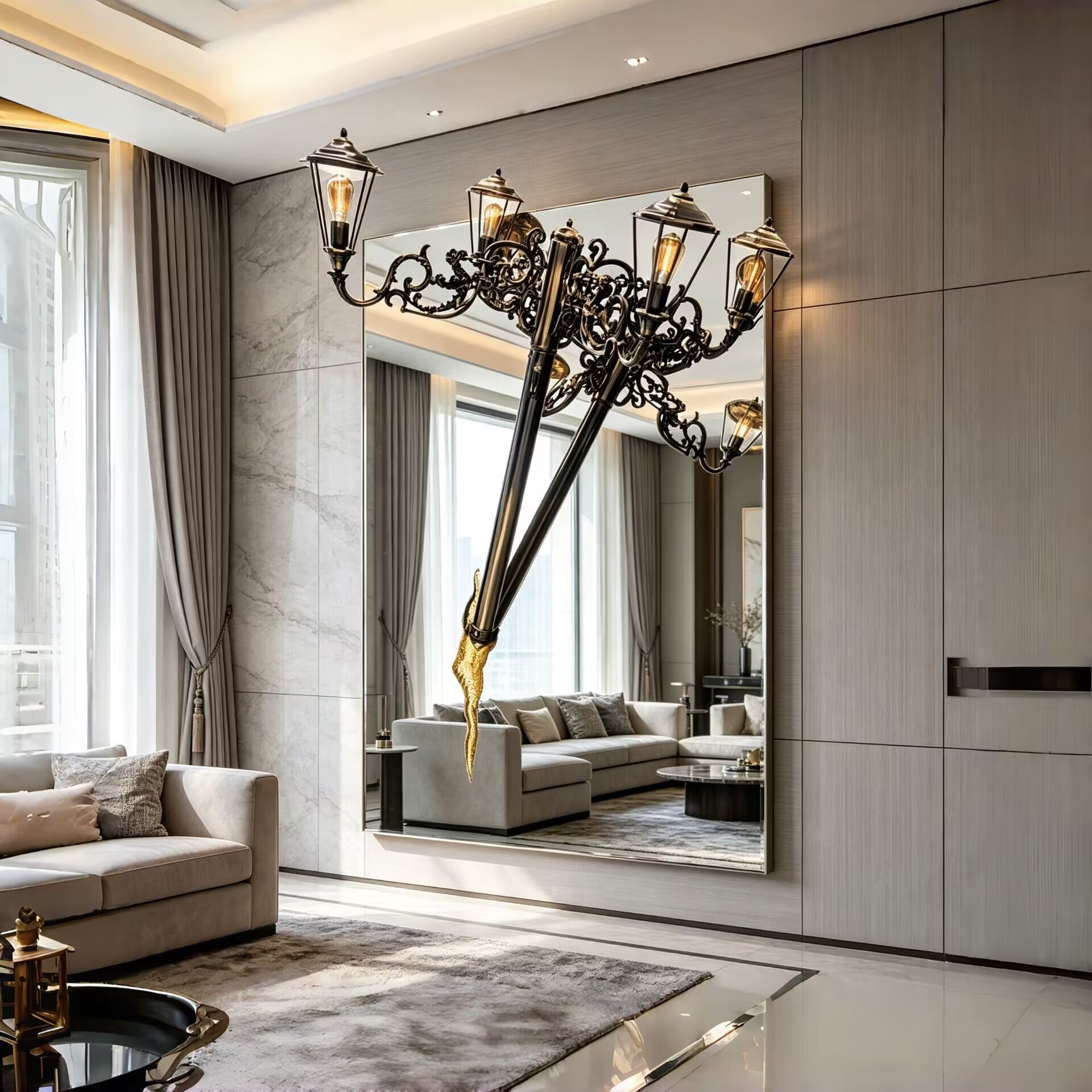 Lumiere Luxury High-End Creativity Rectangular Decorative Mirror