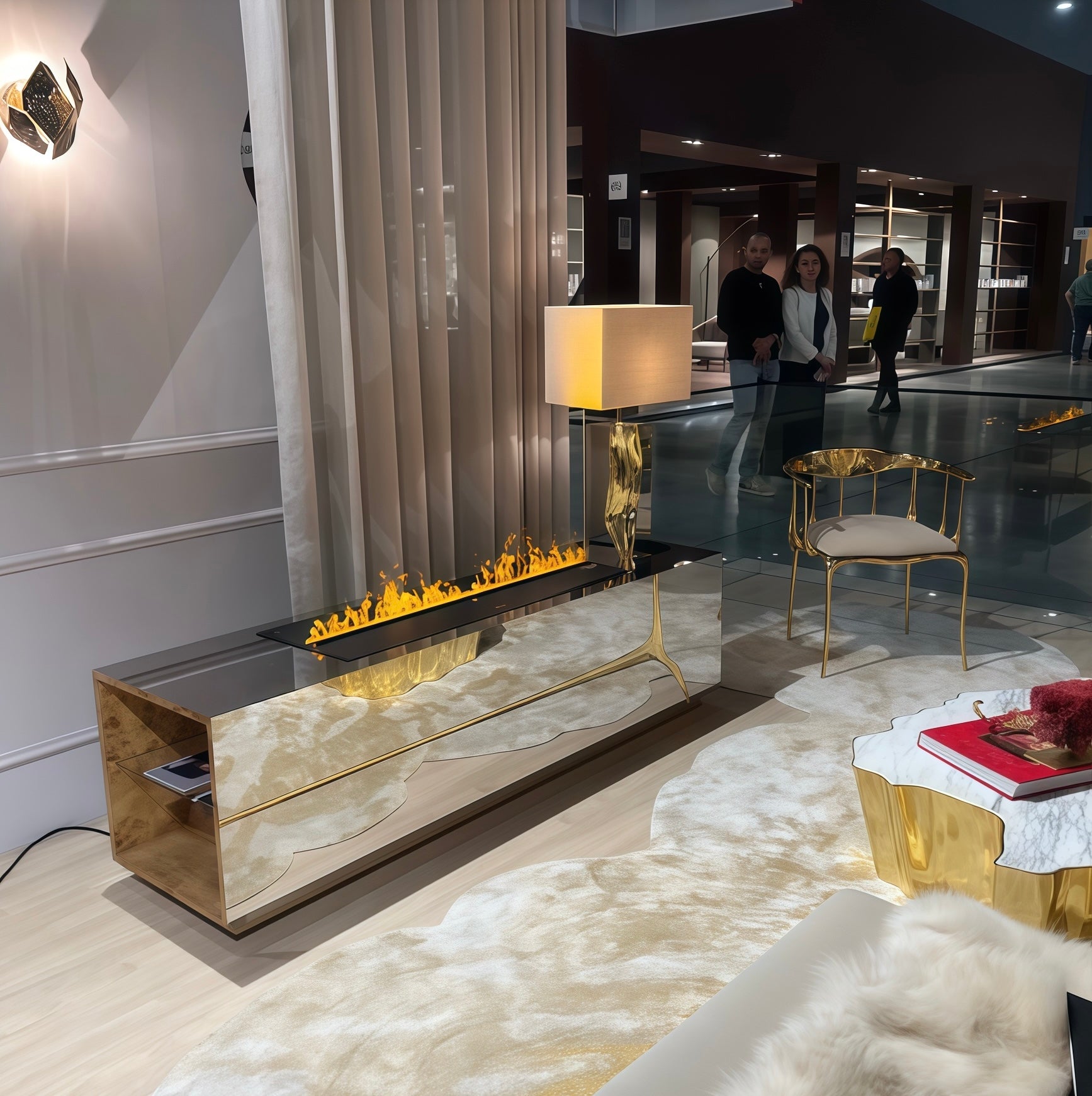 Lapiaz Fireplace 3D Atomized high-end TV cabinet