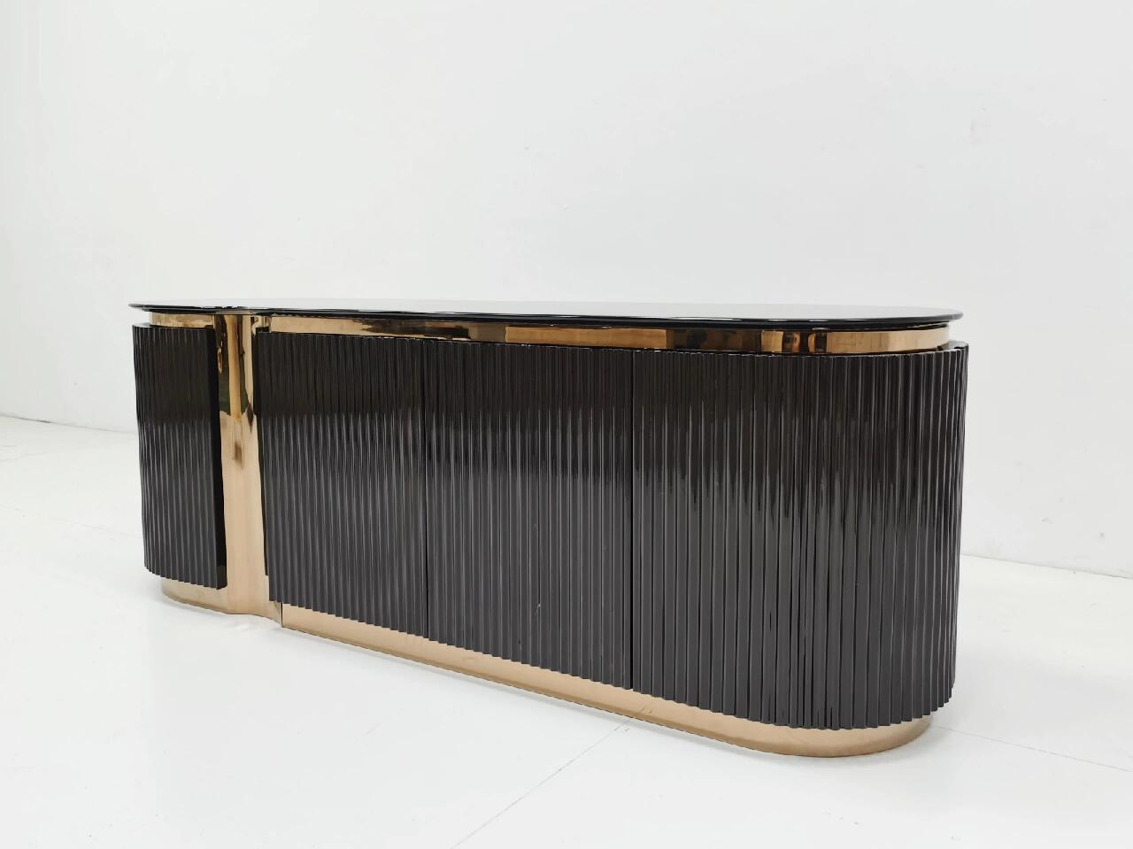 Leonardo Luxury Natural Marble Art Stainless Steel Sideboard
