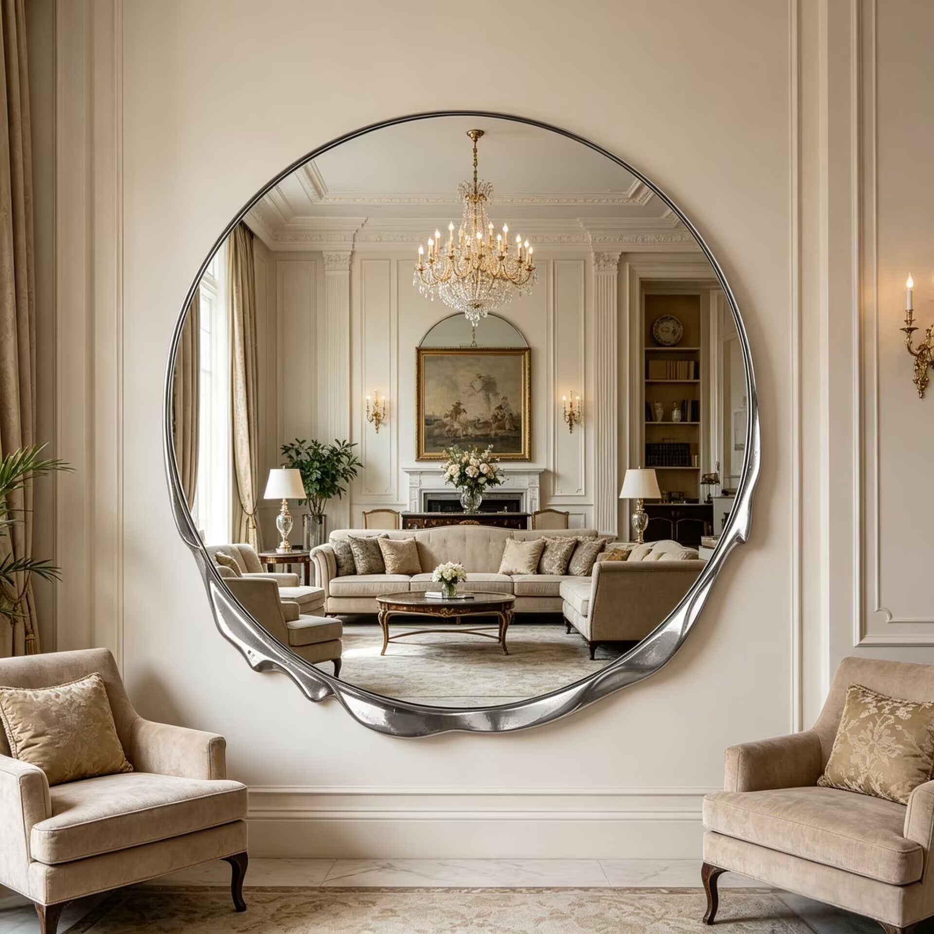 Magma High Quality Irregular Creativity Stainless Steel Decorative Mirror