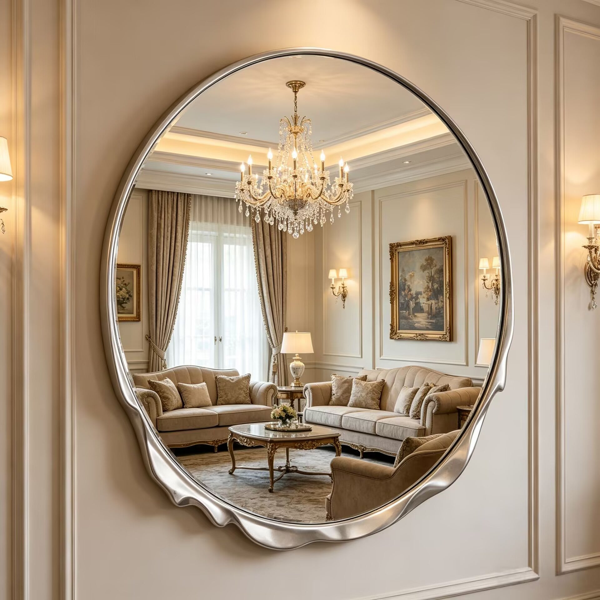 Magma High Quality Irregular Creativity Stainless Steel Decorative Mirror