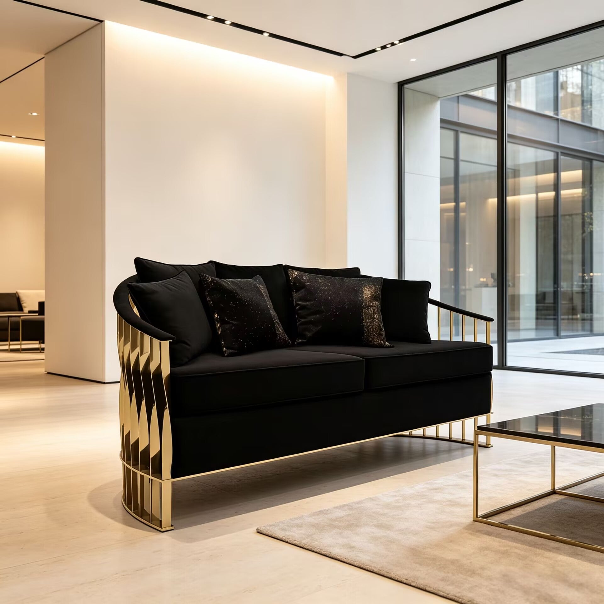 Mandy High-End Metal Unique Creativity Fabric Customize Sofa