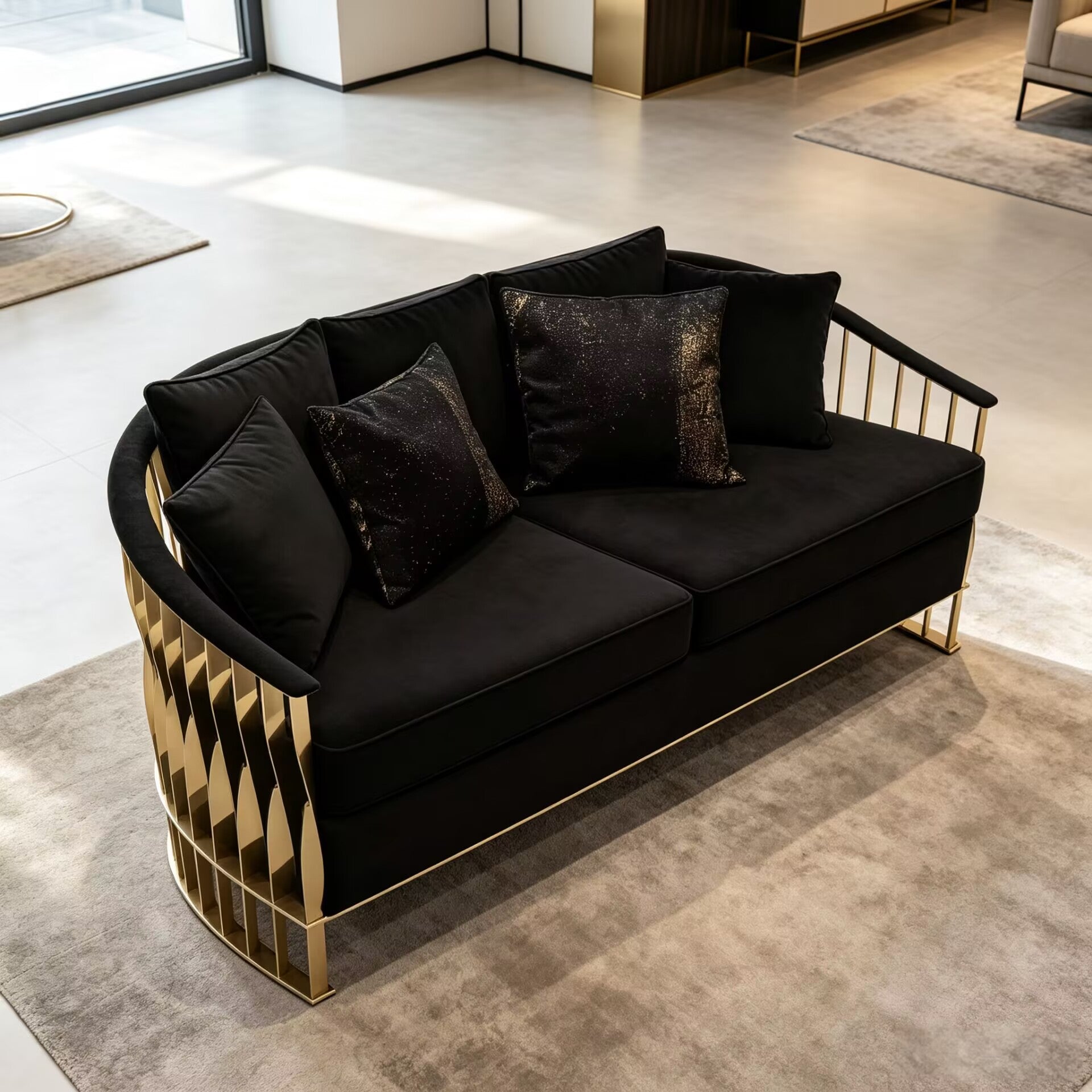 Mandy High-End Metal Unique Creativity Fabric Customize Sofa