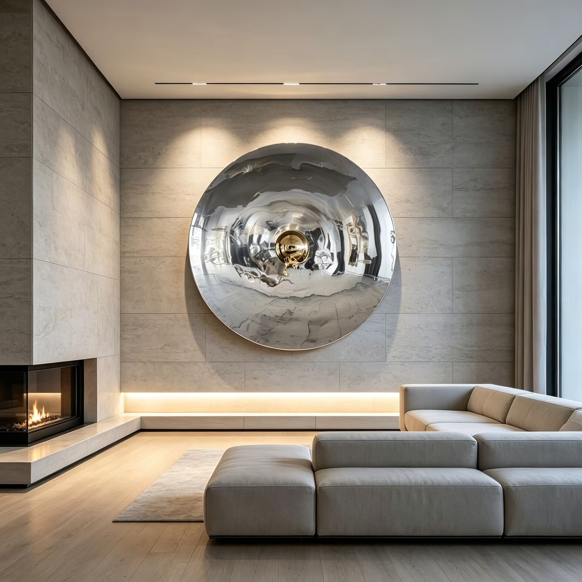 Metamorphosis Living Room Artistic Creativity Round Decorative Mirror