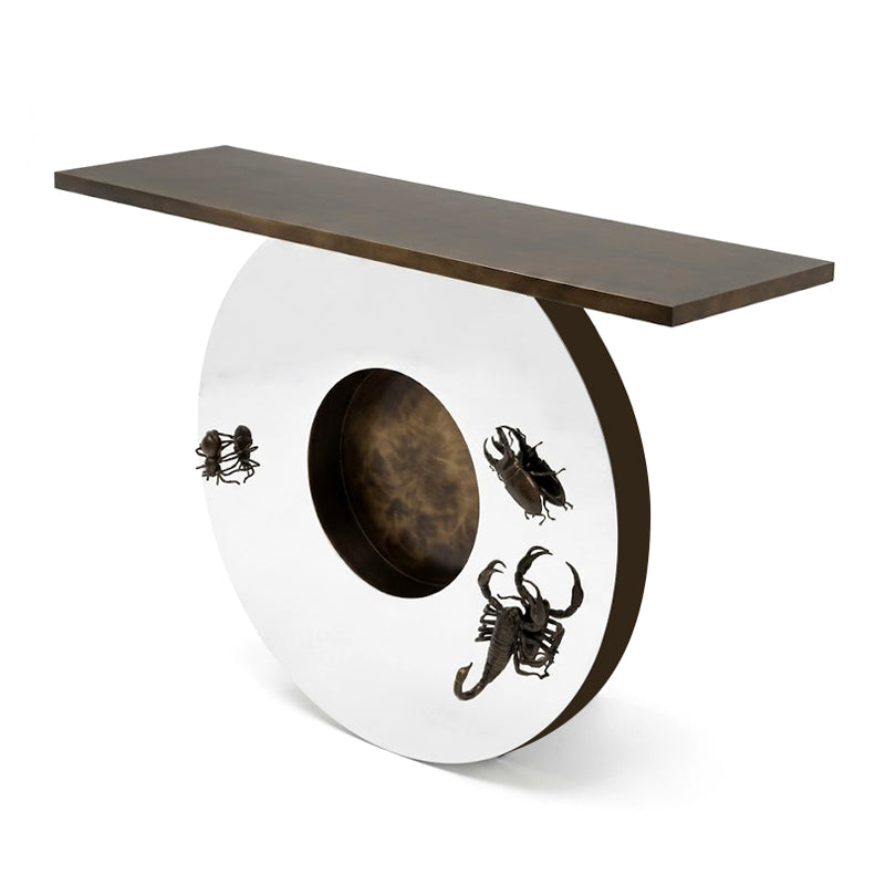 Metamorphosis Patina Luxury Artistic Metal Customize Console