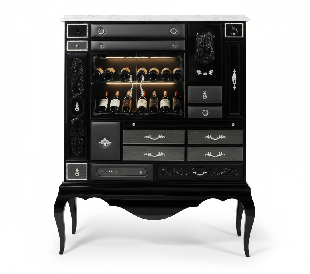 MONDRIAN CUPBOARD Classic luxury wine cabinet