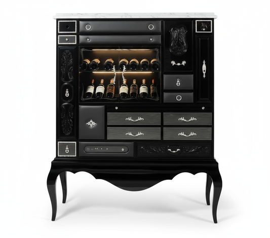 MONDRIAN CUPBOARD Classic luxury wine cabinet