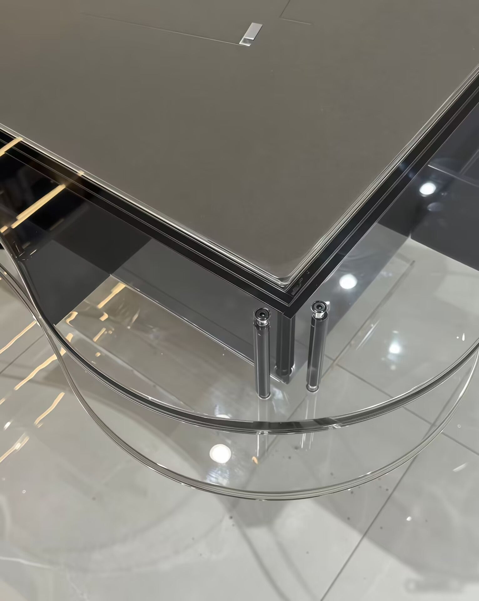 Unique Art Solid Wood Simple Transparent Acrylic Mahjong Table
