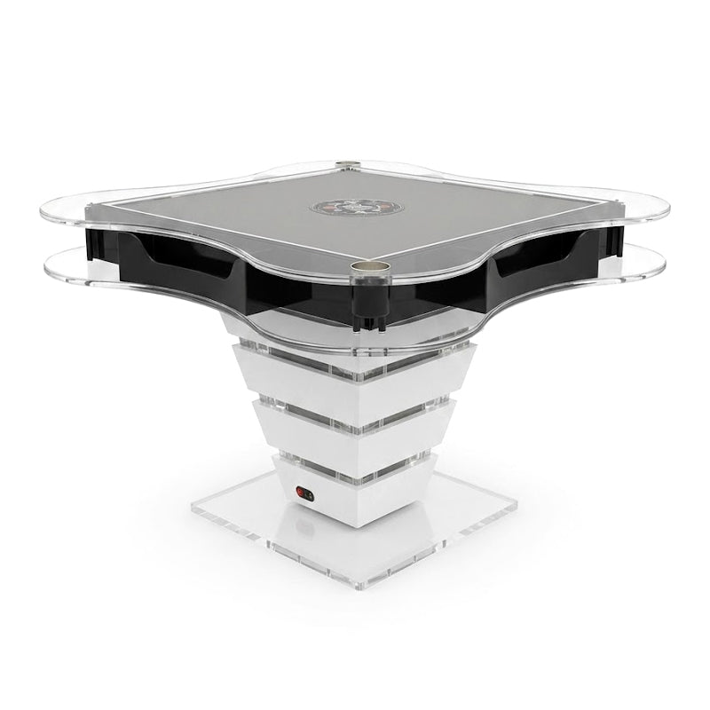 Unique Art Solid Wood Simple Transparent Acrylic Mahjong Table
