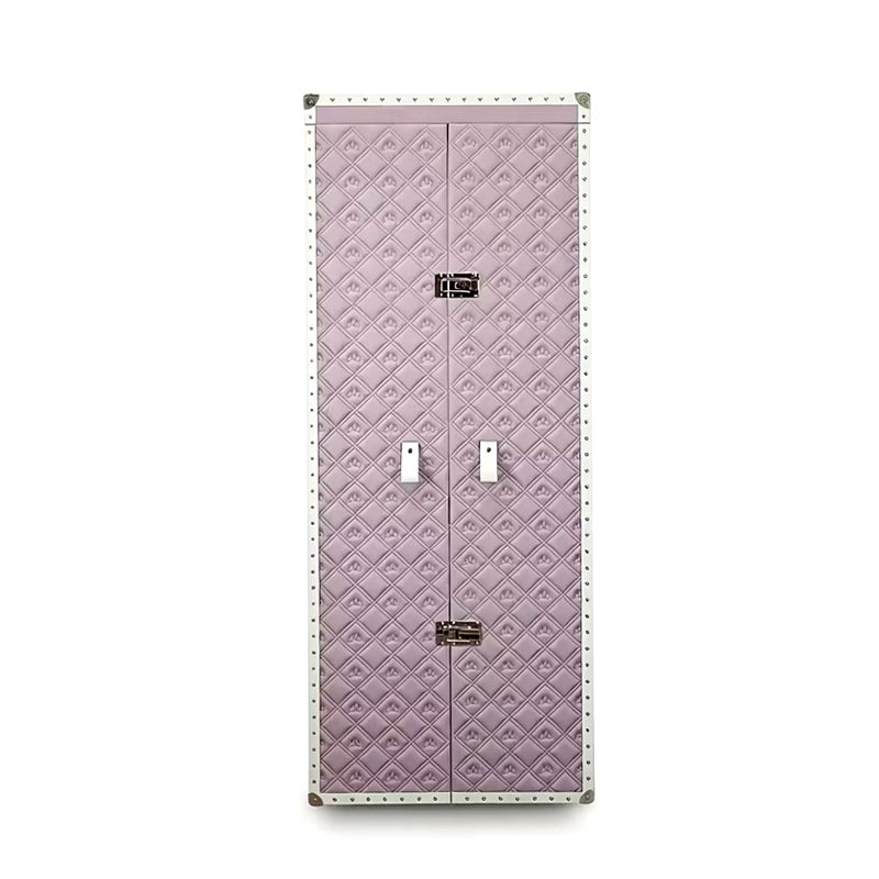 Maison Trunk Luxury Villa Bedroom Solid Wood Leather Jewelry Cabinet