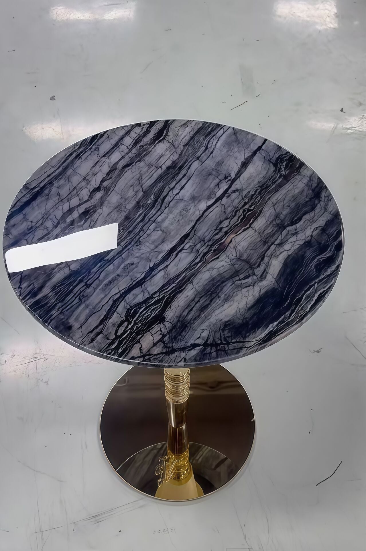 Maxim's Artistic Creative Natural Marble Luxury Metal Side Table