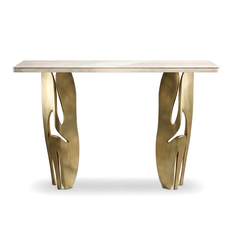 Metropolis Ii Luxury Modern Minimalism Stainless Steel Console