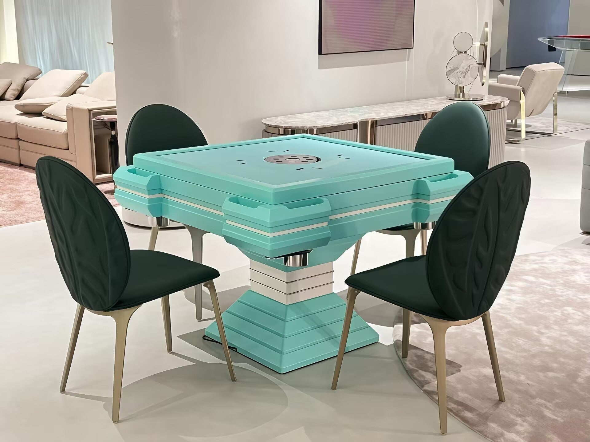 Ming Luxury Fully Automatic Solid Wood Designer Mahjong Machine