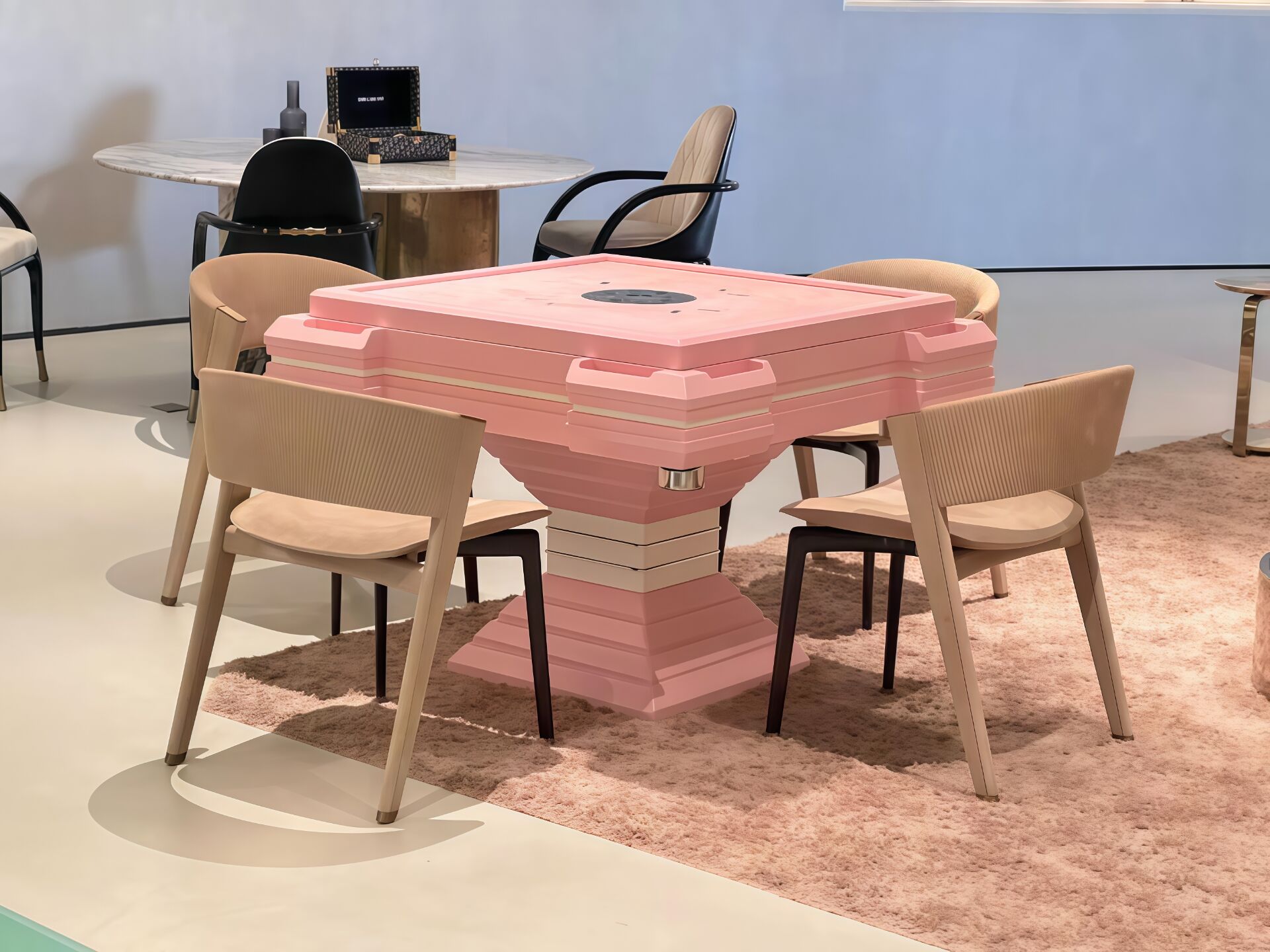 Ming Luxury Fully Automatic Solid Wood Designer Mahjong Machine