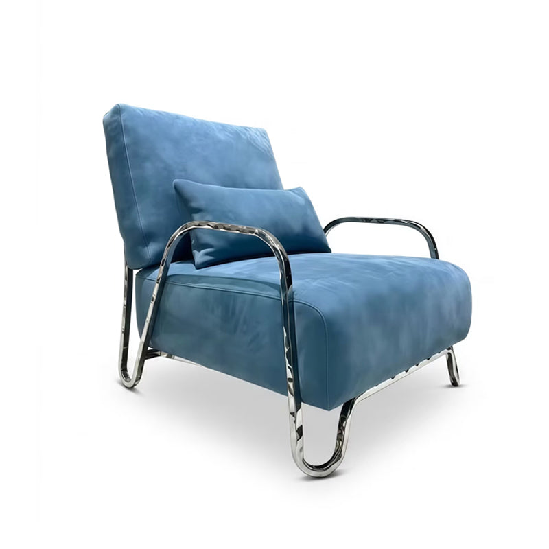 Moonlight High-End Stainless Steel Creative Minimalism Fabric Sofa Chair