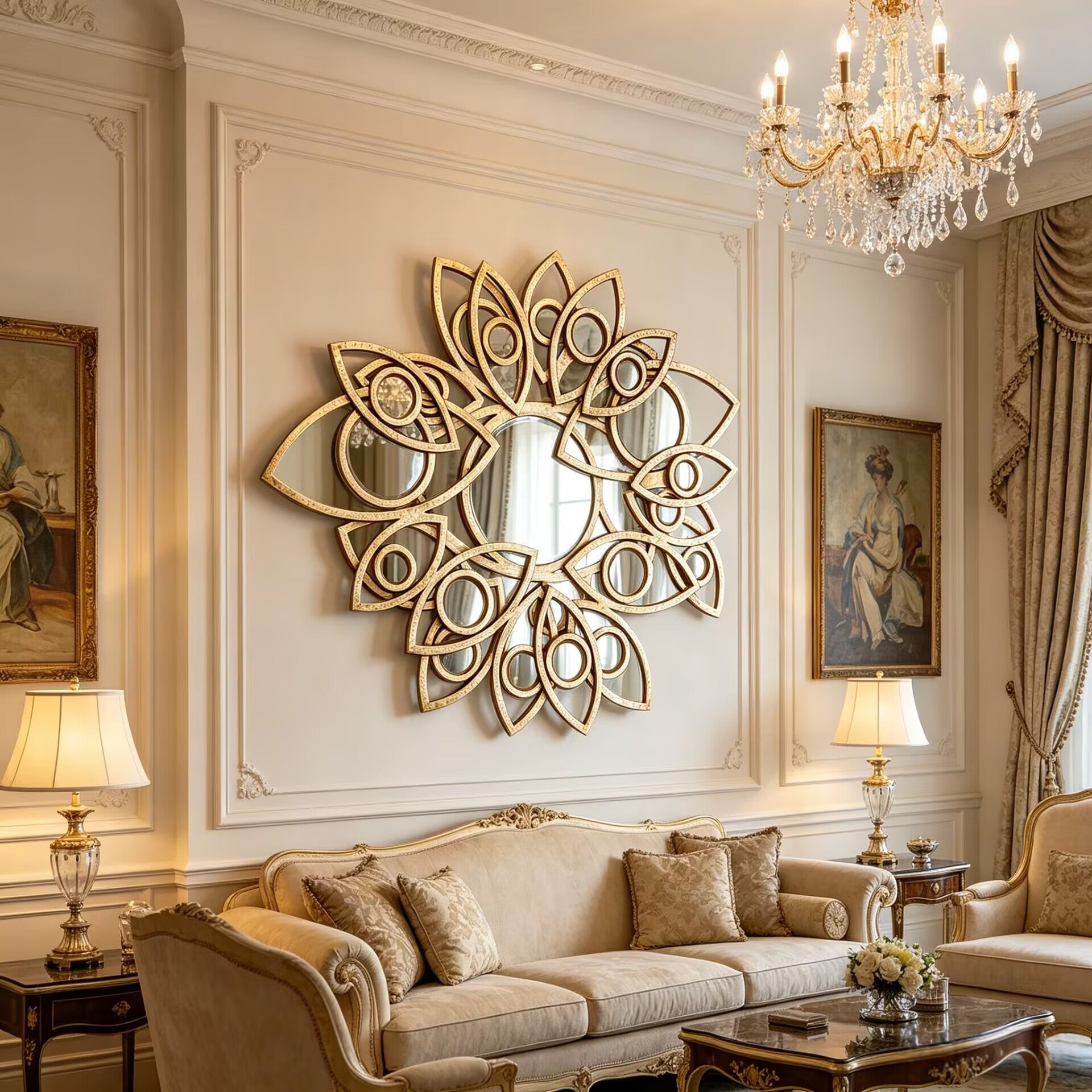 Neapoli Italian Luxurious Irregular Unique Creativity Decorative Mirror