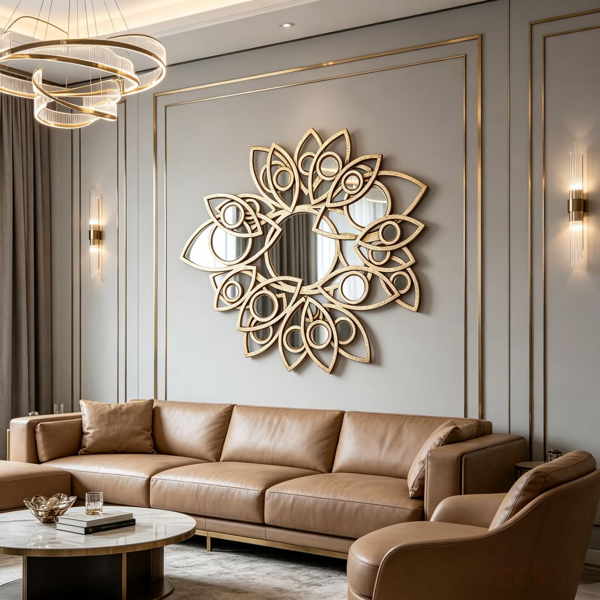 Neapoli Italian Luxurious Irregular Unique Creativity Decorative Mirror