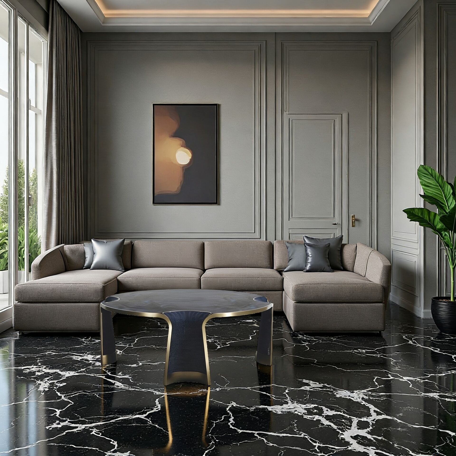 Nymphea Luxury Artistic Marble Creative Irregular Coffee Table