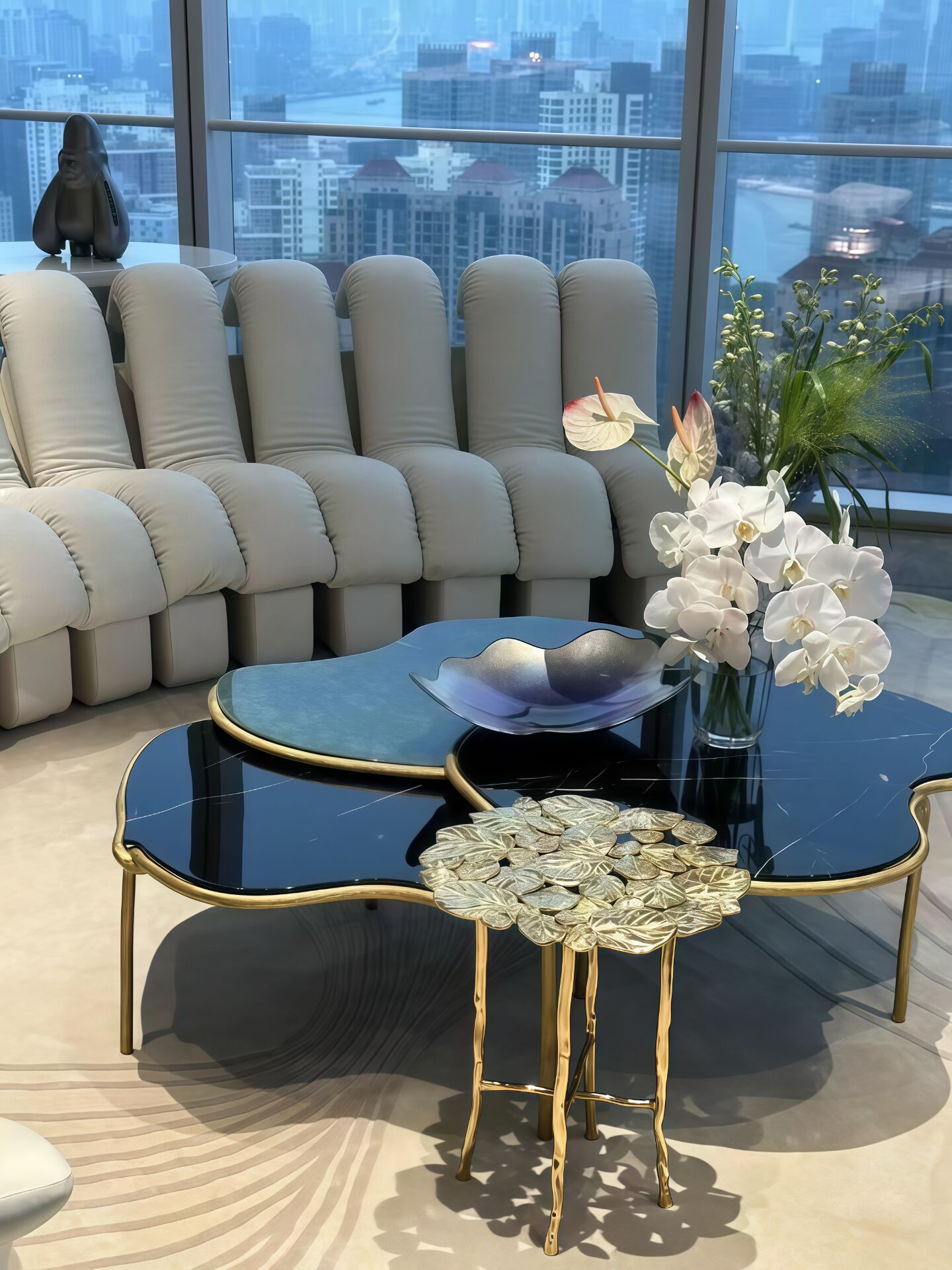 Nymphea Designer Luxury Artistic Creative Premium Brass Side Table