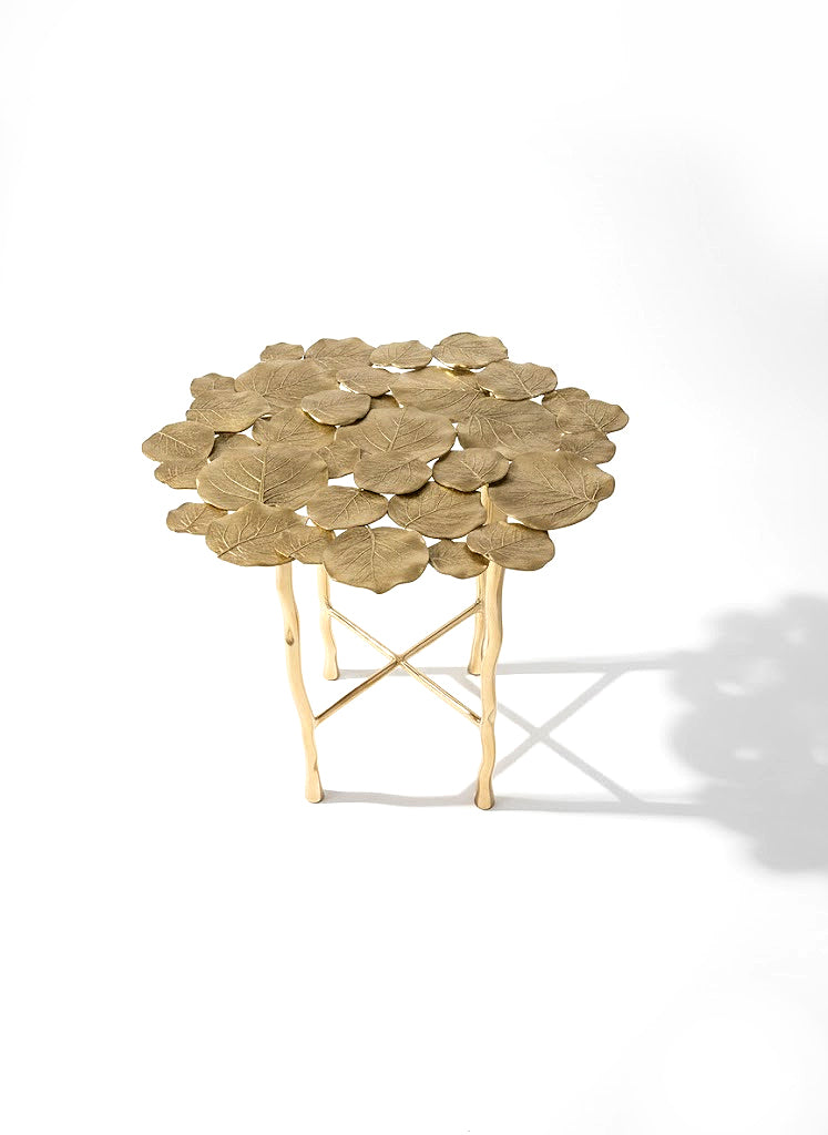 Nymphea Designer Luxury Artistic Creative Premium Brass Side Table