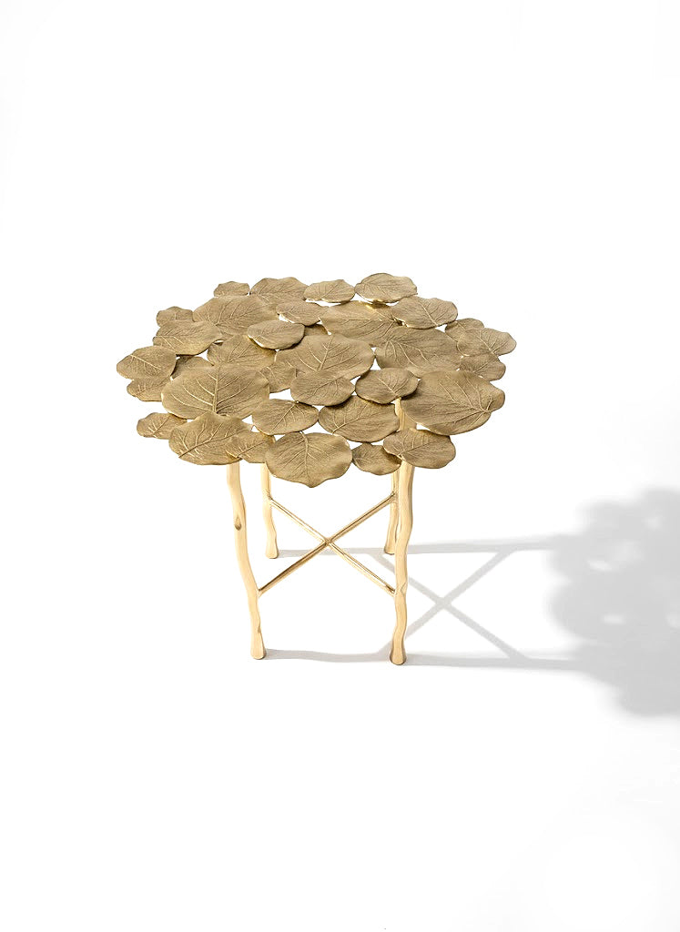Nymphea Designer Luxury Artistic Creative Premium Brass Side Table