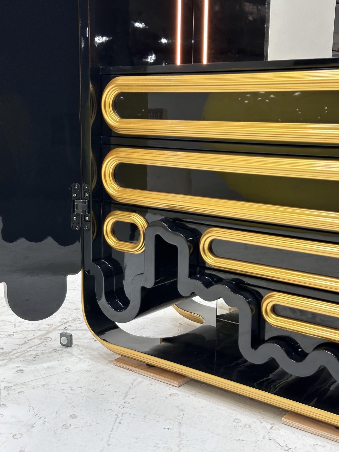 OBLONG GOLD Luxury designer irregular solid wood CABINET