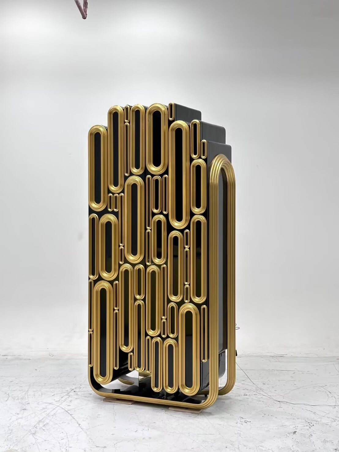 OBLONG GOLD Luxury designer irregular solid wood CABINET