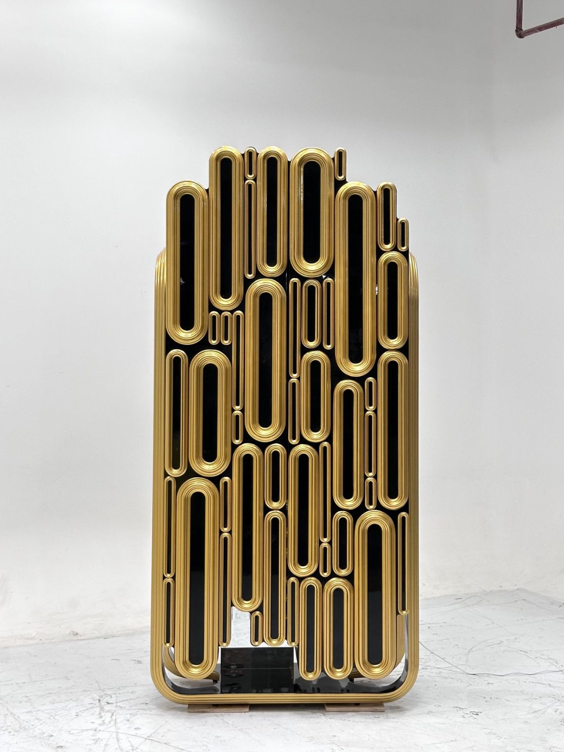 OBLONG GOLD Luxury designer irregular solid wood CABINET